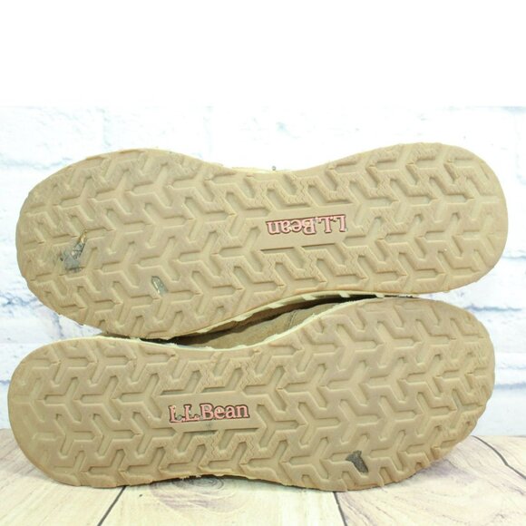 LL Bean Snow Sneaker 5 Brown Suede Stain Resistant Ankle Boots Size 12 Wide - Picture 9 of 9
